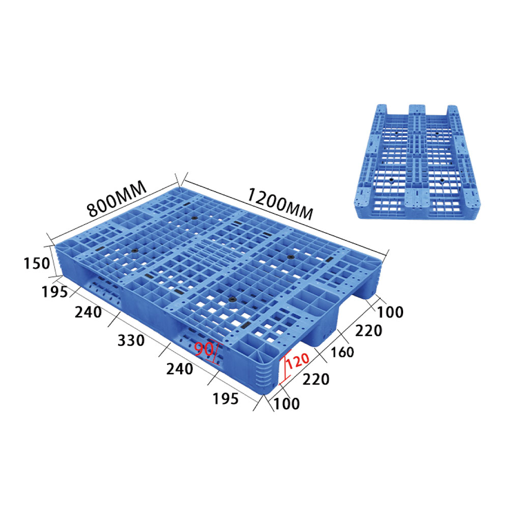 PALLET de plástico empilhável antiderrapante DDC1208